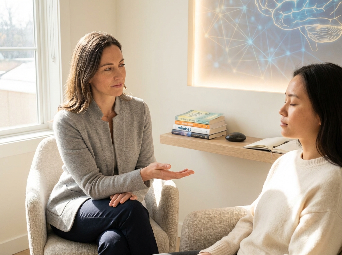 Mindset and NLP coaching session with visualization techniques